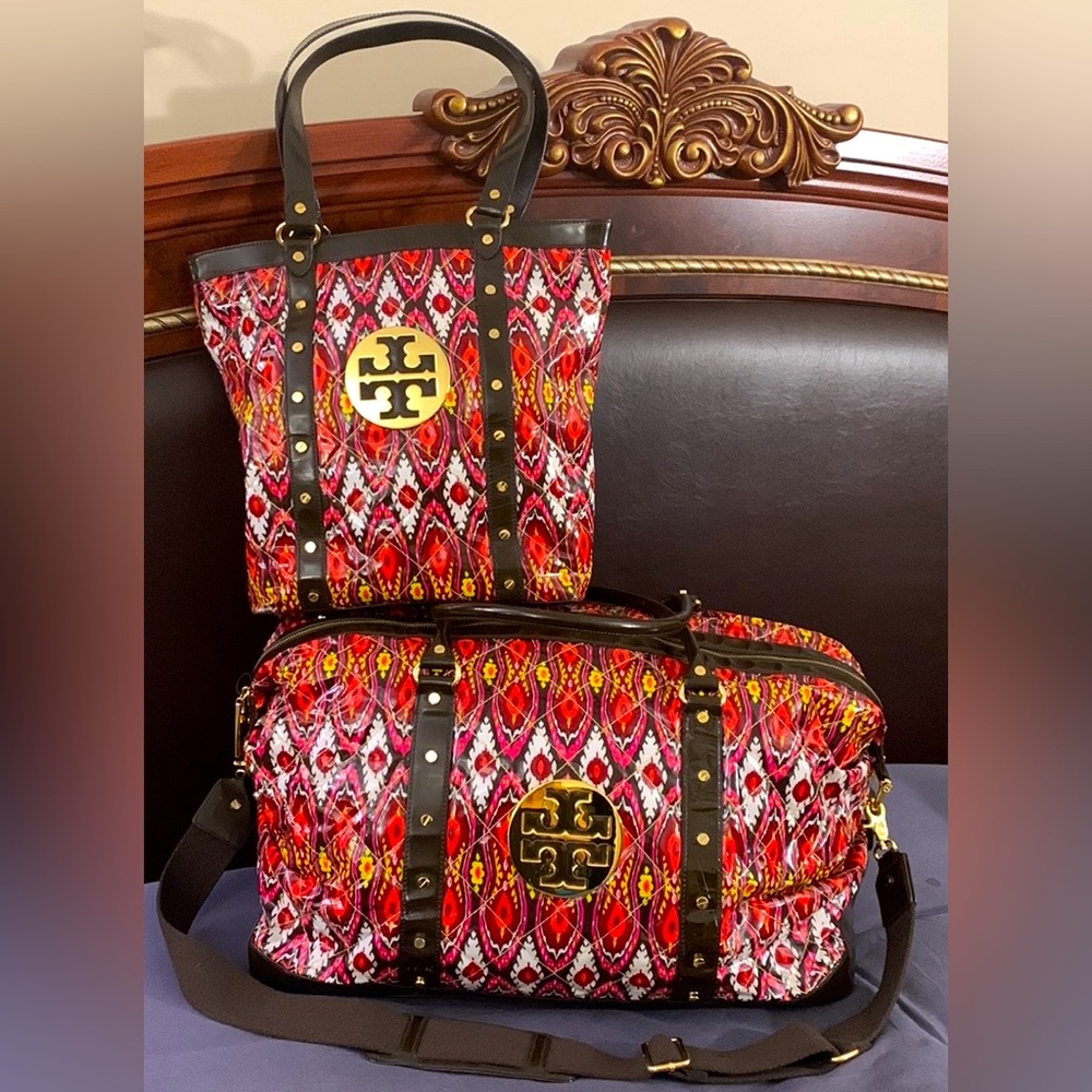 Tory Burch Travel Set Weekender Carryon Luggage Oversized Duffle Bag & Tote